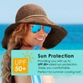 thumbnail image 5 of Women's Wide Brim Sun Hat with UPF UV Protection Summer Boho Hat for Beach Hiking Garden Travel/Brown, 5 of 8