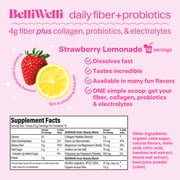 BelliWelli Daily Fiber Supplement with Probiotics, Electrolytes, and Collagen - Strawberry Lemonade, 6.4 oz
