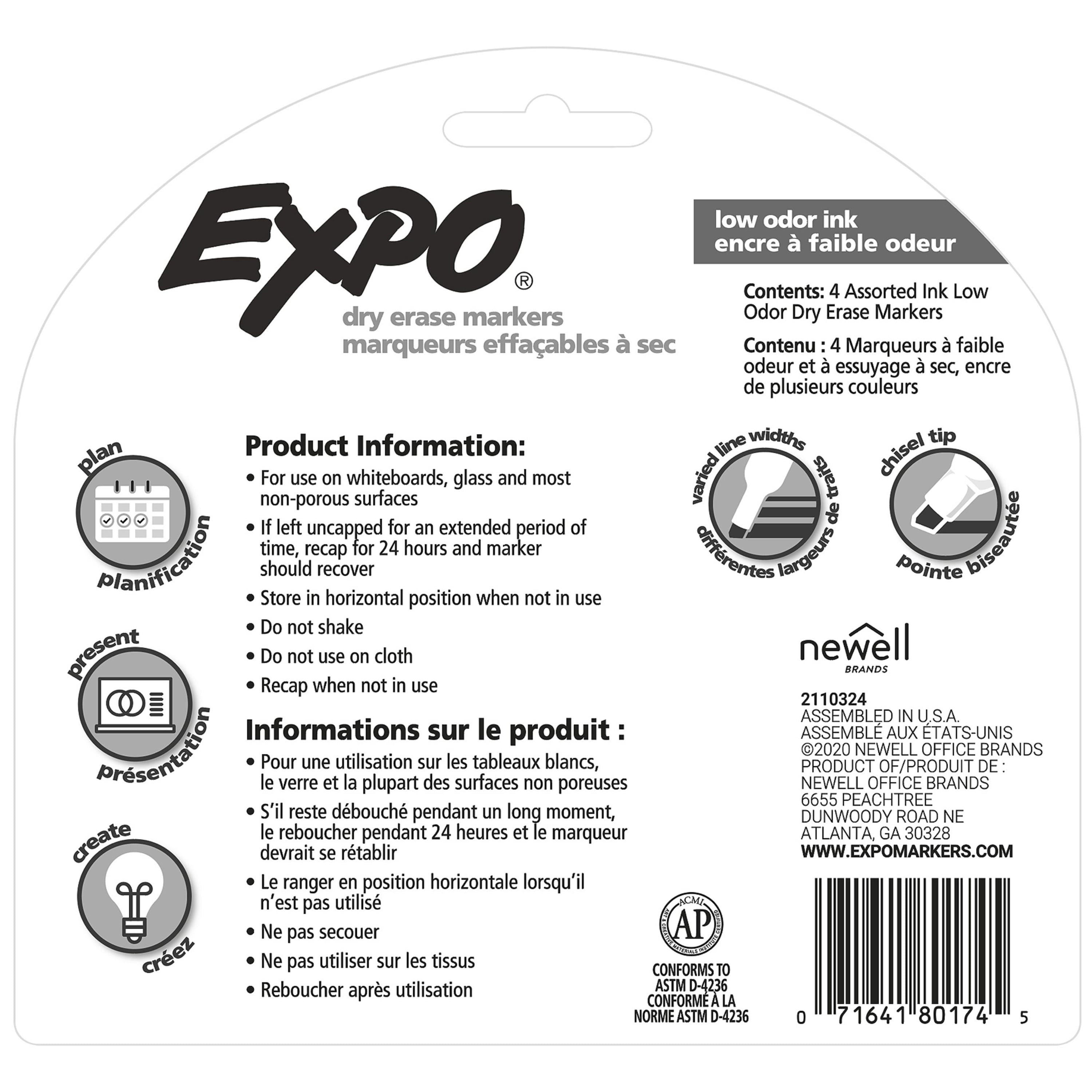 Expo® Black Dry Erase Markers 4-Pack