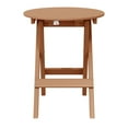 thumbnail image 2 of WestinTrends Malibu HDPE Outdoor 24.5 Inch Round Portable Folding Patio Dining Table, Teak, 2 of 15