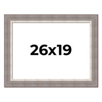 26x19 Frame Grey Real Wood Picture Frame Width 2.75 Inches | Interior Frame Depth 0.5 Inches |