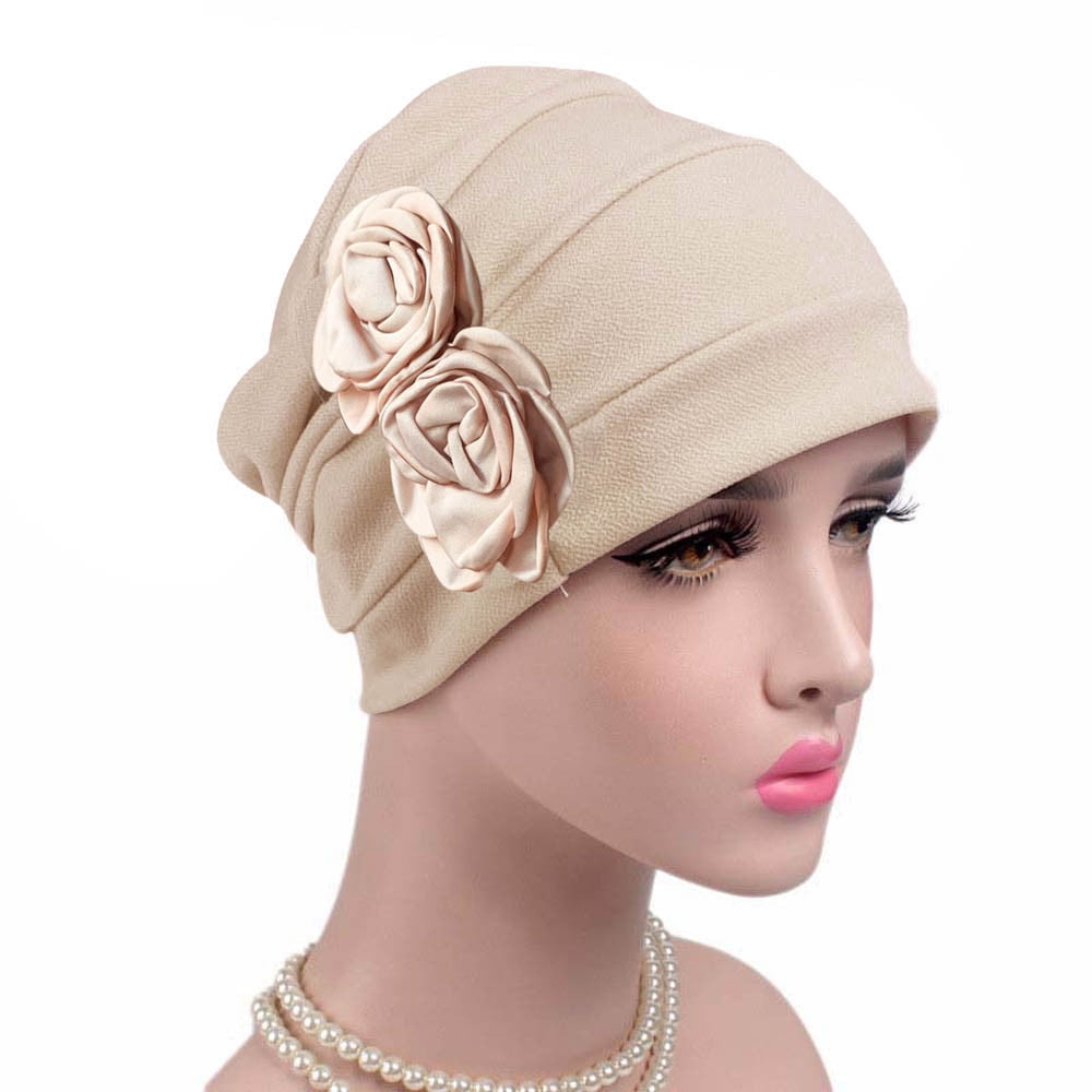 U2BUY Flower Slouchy Chemo Beanie Hat Turban Headwear Sport Cap for Cancer