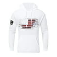 thumbnail image 2 of GIPQJK Men's American Flag Sweatshirts Big and Tall Hoodies Grunt Style This We'll Defend Hoodies Pullover with Pockets,White 4XL, 2 of 4