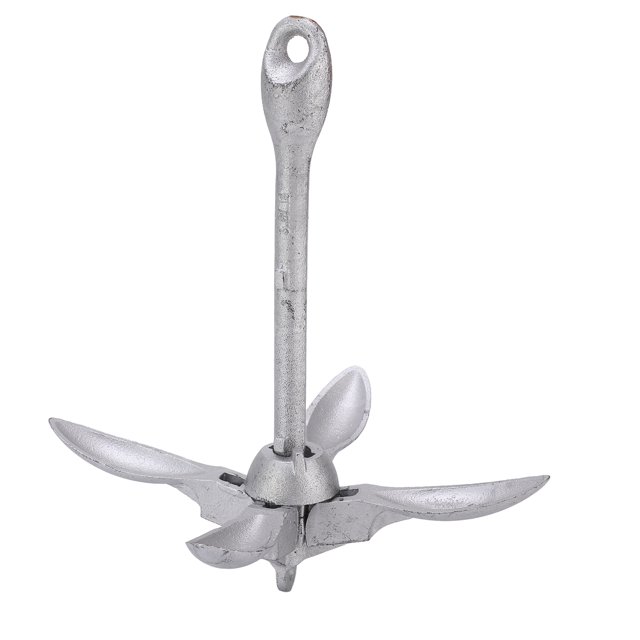 Ancla De Rezón Plegable De 4 Dientes, Ancla De Rezón Plegable Con Revestimiento De Zinc Bloqueable Para Yate Para Kayak Para Canoas ANGGREK 4 Tine Boat Folding Anchor