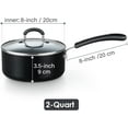 thumbnail image 6 of Cook N Home 2-Quart Nonstick Sauce Pan with Lid, Professional Granite Saucepan Non Stick Small Cooking Pots with Stay-Cool Silicone Handle, Heavy Gauge Aluminum Induction Cookware, Marble, 6 of 6