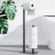 thumbnail image 1 of Soporte para papel higiénico Kitsure, independiente, negro, 4 rollos, 1 of 7