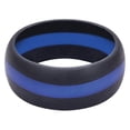 thumbnail image 2 of Rothco Bague en Silicone Ligne Bleue Fine, 8, 2 of 5