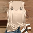 thumbnail image 5 of Kaemgyyd Silk Satin Tank Tops for Women Scoop Neck T Shirts Casual Camisole Sleeveless Clothes Summer Basic Tee, 5 of 6