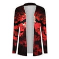 thumbnail image 5 of Enjoytime Women's Cardigans Vintage Print Long Sleeved Medium Length Coats Halloween Loose Lightweight Coat, 5 of 6