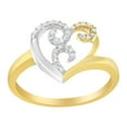 thumbnail image 2 of 10K Two-Toned Gold 1/6ct TDW Diamond Heart Shape Cluster Ring (H-I, I1-I2), 2 of 8