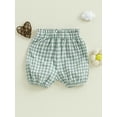 thumbnail image 2 of Nygoyerh Baby Girls Bloomers Shorts Plaid Print Elastic Waist Ruffled Detail Short Pants Infant Clothing 3M 6M 9M 12M 18M 24M, 2 of 7