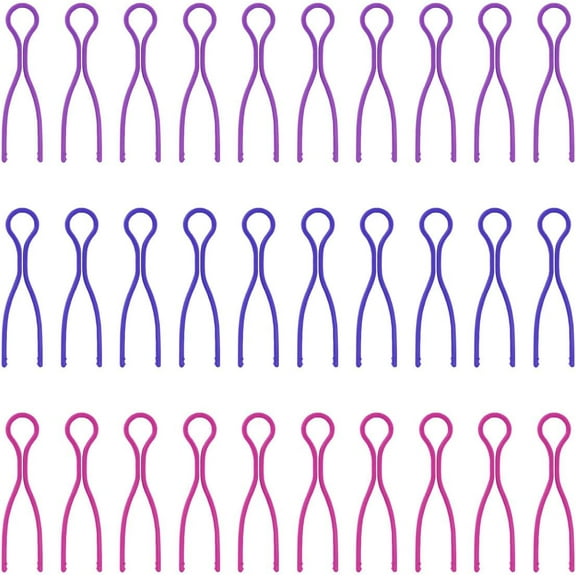 AcserGery Colourful Bobbin Holder Clips Sewing Machine Accessories Bobbin Holder for Thread Spools Plastic Bobbin Buddies Bobbin Holder (Rose Red Purple Blue, 30 Pieces)