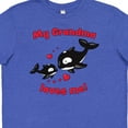 thumbnail image 4 of Inktastic My Grandma Loves Me Orca Family Youth T-Shirt, 4 of 5
