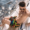 thumbnail image 2 of luoweisi Men's Beach Shorts Quick Dry Swim Trunks with Mesh Lining Parrot 2XL, 2 of 5