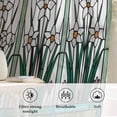 thumbnail image 6 of Green Butterfly Flower Semi Sheer Curtains Drapes for Living Room,Bedroom,French Doors Window 54 Inches Long,Stained Glass Dragonfly Floral Plant Rod Pocket Chiffon Curtain Voile Drapery Panel, 6 of 8