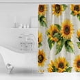 thumbnail image 4 of Small Stall Shower Curtain 48x72 Inch Narrow Half Size Sunflower Vintage Bath Curtains Bathroom Decor Spring Summer Flowers Botanical Waterproof Fabric Shower Curtain Set with Hooks 48 Inch, 4 of 6