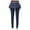 Navy, variant on Kaemgyyd Skirted Legging for Women Casual Stripe Yoga Workout Pants with Skirts Trendy Running Active Clothing Fall