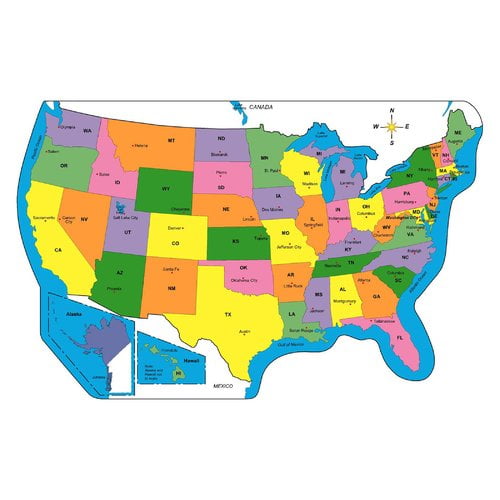 Shapes Etc. Practice Map Labeled Us 8x16