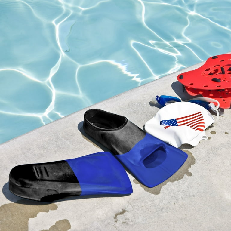Athletic Works Adult Short Blade Swim Training Fin Blue Large Walmart