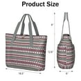 thumbnail image 3 of Tote Bag for Women - Green and Red Christmas Pattern Shoulder Bag - Large Utility Work Duffle Bag with Zipper Handbag for Travel, Work, Sprots, 3 of 5