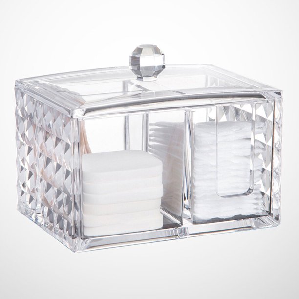 UPGRATOR Caja De Almacenamiento Acrílica Transparente Con Tapa Para Cosméticos Y Accesorios Duradera