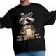 thumbnail image 5 of Camisetas casuales de manga corta con diseño de mapache de dibujos animados para hombre, 5 of 8