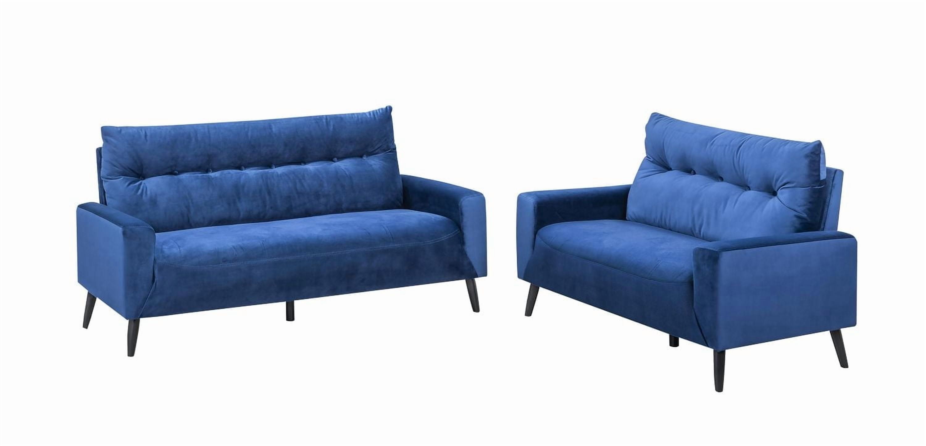 Topline Home Furnishings Loveseat, Blue Velvet