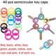 thumbnail image 4 of Paifeancodill Key Caps Tags Covers Set, 80 Pcs Key Identifier Covers, Key ID Ring Covers, Key Cap Identifiy Cover Tags for Easy Identifying Key, Protect Keys Stretchy Key Identifier Coding Rings Head, 4 of 5