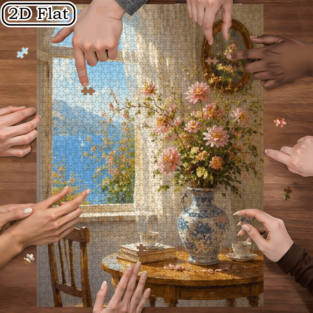 Window Flying Bird Paper Jigsaw Puzzle 1000pcs Large Puzzle Toy Exquisite Game Gift Family Interactive Game Puzzle Decoration Brain Challenging Holiday Gift