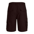 thumbnail image 3 of TQWQT Mens Cargo Shorts Summer Knee Length Elastic Waist Lightweight Shorts with Pockets Big and Tall Coffee M, 3 of 5