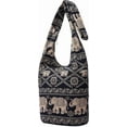 thumbnail image 4 of Lohol Women Shoulder Handbags Fashion canvas Hippie Crossbody Bags Bohemian Animal Prints Hobo Bags(Black Elephant), 4 of 10