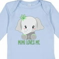 thumbnail image 4 of Inktastic Mimi Loves Me- Cute Elephant Boys or Girls Long Sleeve Baby Bodysuit, 4 of 5