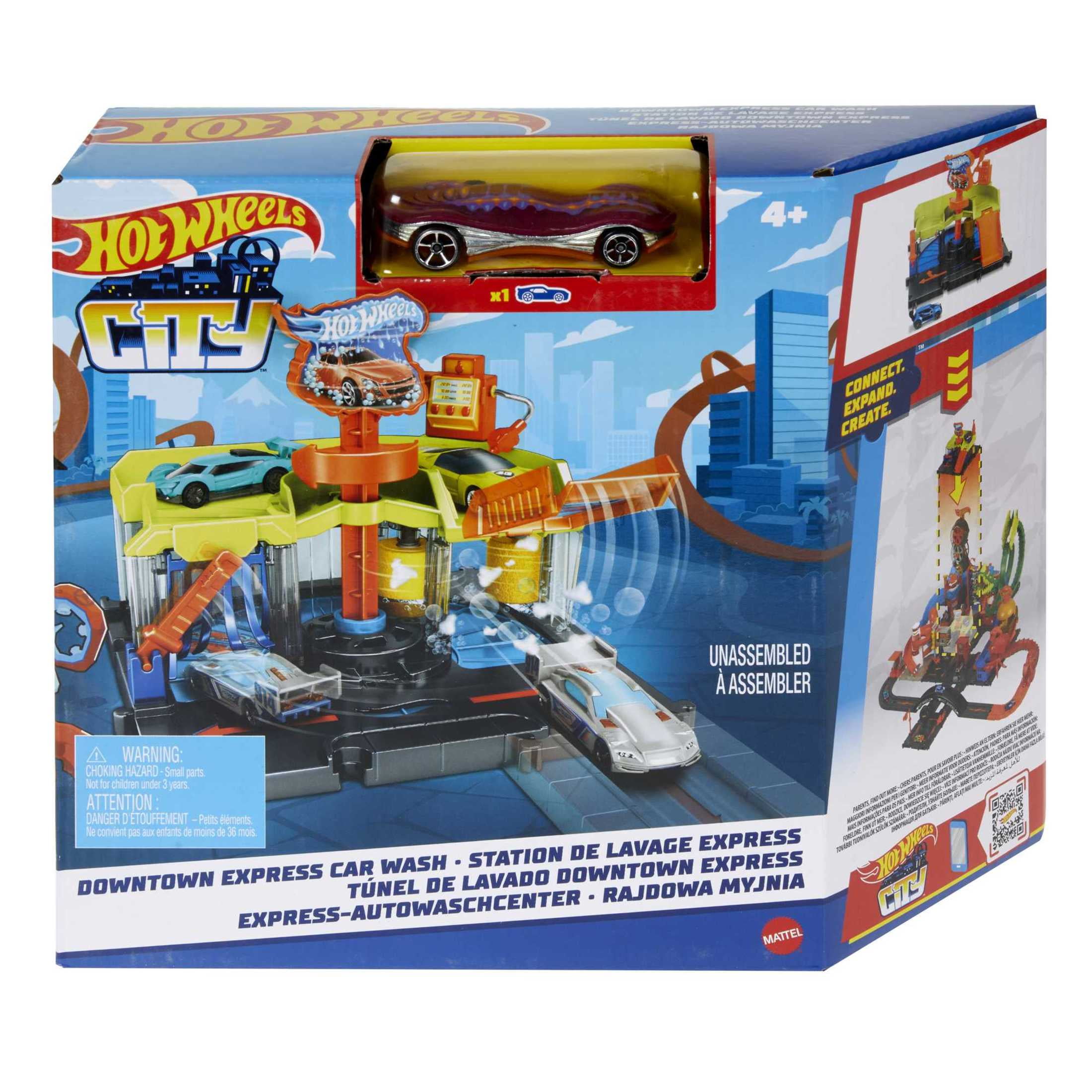 Hot Wheels Car Wash and Service Station Center PlaySet DMW90