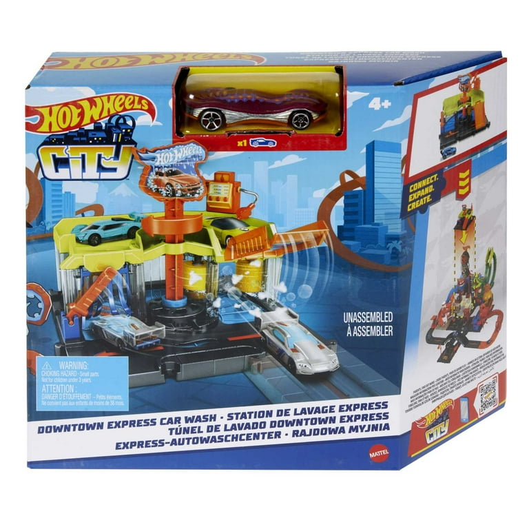 Hot Wheels City Downtown Express Car Wash Playset