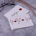 thumbnail image 3 of Tarjeta de invitación en blanco Simple, tarjeta de agradecimiento con patrón de corazón de electrocardiograma, tipo plegable, tarjeta de felicitación para pequeñas empresas, 10 piezas, 3 of 4