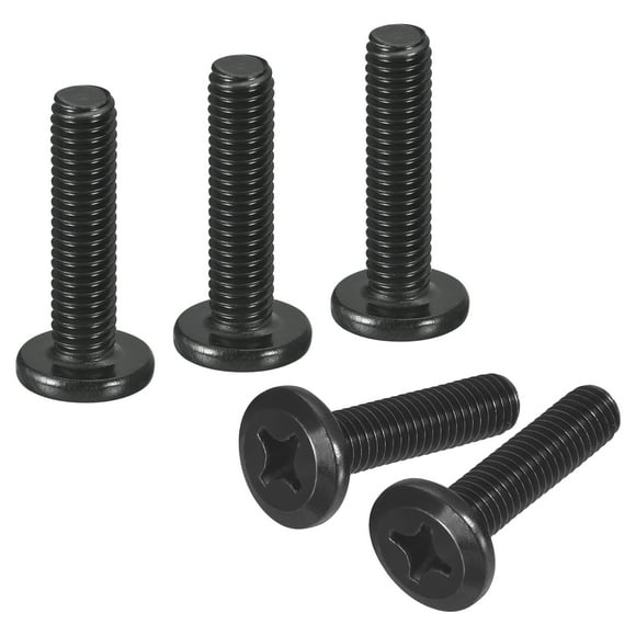 Paquete de 25 Tornillos de Cabeza Redonda Plana M6-1.0 x 25mm, Accesorio de Conducción Phillips