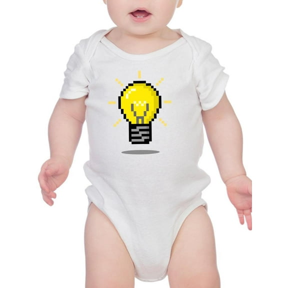 Pixel Lightbulb Idea Art Bodysuit Infant -Image by Shutterstock,  6 Months