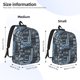 thumbnail image 2 of Disketp Snowflake Vintage Pattern Mochila de Lona Estampada, Mochila Escolar de Viaje Ligera para Estudiantes y Portátil-Small, 2 of 5
