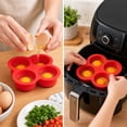 thumbnail image 7 of 2 Pack Air Fryer Egg Bite Molds, 4-Cup Mini Round Muffin Pans Silicone Baking Molds for for Oven, Air Fryer and Pot, 7 of 7