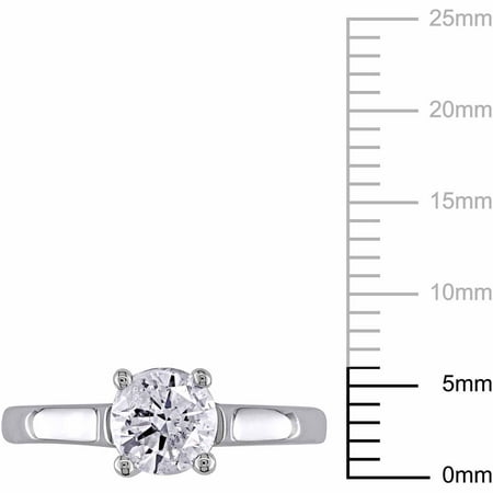 1 Carat Diamond 14kt White Gold Solitaire Engagement Ring