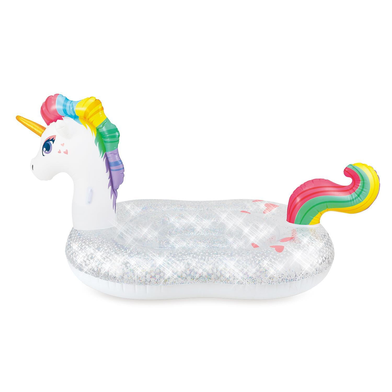 summer waves glitter sparkles mermaid island inflatable pool float