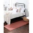 thumbnail image 2 of 2' x 8' New Area Rug Solid Runner Rug Rust Red, 2 of 4
