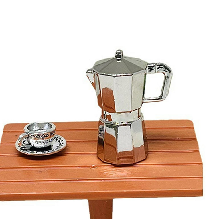 1:6 Scale Miniature Coffee Machine Dolls House Espresso Machine Mini Tiny Coffee  Maker for Dollshouse 