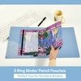 thumbnail image 3 of FORMRS 2 Pack Pencil Pouch for 3 Ring Binder with Clear Window Zipper Case, Purple Window Scene, 3 of 6