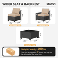 thumbnail image 2 of Clouddwell 6-Piece Outdoor Patio Set,8-Inch Widen Armrest, All-Weather Wicker Sectional with Coffee Table. Beige, 2 of 7