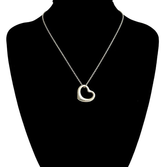Pre-Owned TIFFANY & Co. Tiffany Open Heart Motif Sterling Silver 925 Necklace Pendant... (Good)