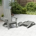 thumbnail image 3 of FOOWIN Folding HDPE Adirondack Chairs Set of 6, Light Gray, 3 of 6