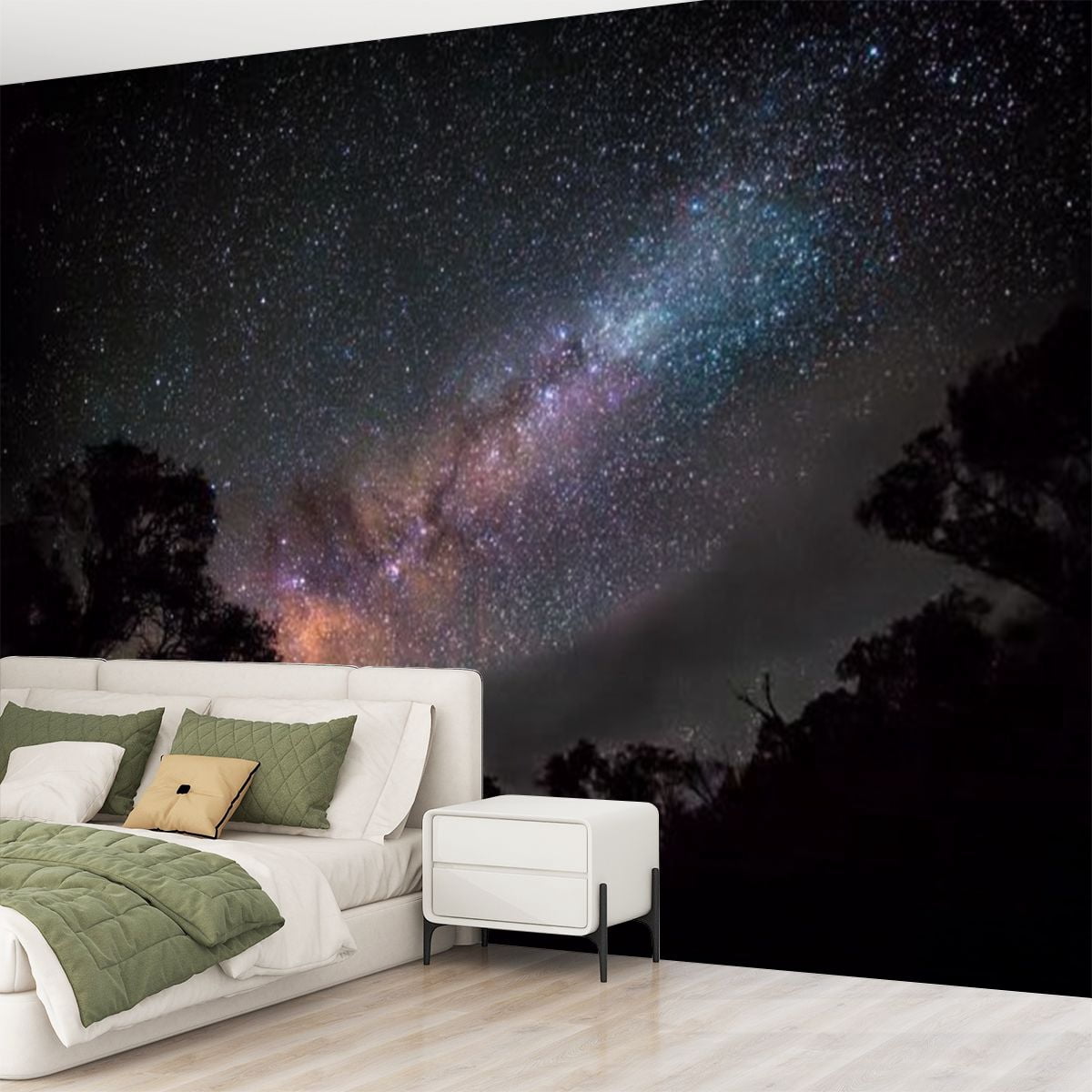 Peel and Stick Wallpaper Sky Night Wilsons Promontory Australia Modern Art Wall Mural Decor Self Adhesive and Removable 69in x 98in