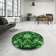 thumbnail image 3 of Ahgly Company Indoor Rectangle Patterned Dark Forest Green Area Rugs, 2' x 5', 3 of 6