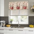 thumbnail image 4 of Christmas Curtain Valances for Windows, Kitchen Valance Window Treatments Panel 2 Pack, Winter Xmas Snowman Sugar Ice Cream Vintage Rod Pocket Short Curtains for Bathroom Bedroom 54 x 18 Inch, 4 of 8